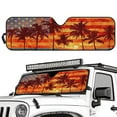 thumbnail image 2 of Uorisanigo Windshield Sun Shade Compatible with Jeep Wrangler American Flag Palm Tree Sun Shade Fit for Wrangler TJ JK JL & Gladiator JT/ Jeep Gladiator 2020-2025, Keep Car Interior Cooler, 2 of 7