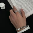 thumbnail image 4 of CIYISON European and American Vintage Old Feather Ring Simple Fashion Thai Silver Jewelry Temperament High Sense Wing Ring, 4 of 9