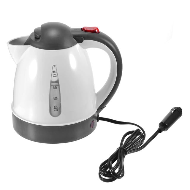Hervidor De Agua Eléctrico 12V 150W Enchufe Del Encendedor Del Coche Hervidor De Agua Hirviendo 1000Ml Contenedor De Agua Hirviendo Del Coche De Gran Capacidad Para Viaje Cateissary VI009505-01