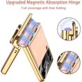 thumbnail image 3 of Pink Case Compatible for Samsung Galaxy Z Flip 3 Hinged Case with Ring,360° Magnetic All-Inclusive Luxury Leather Samsung Flip 3 Case Cover,Phone Case for Samsung Galaxy Z Flip 3 5G Case Cute, 3 of 14