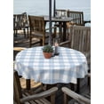 thumbnail image 2 of Outdoor Tablecloth with Umbrella Hole for Patio/Picnic/Party/Camping, Light Blue Plaid Waterproof Table Cloth Round Cover Washable, Modern Minimalist Country (Dia 60"), 2 of 8