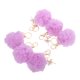 thumbnail image 1 of CRILSTYLEO 6Ud Llaveros Violetas Con Pompón De Y Anilla Metálica Resistente, 1 of 6
