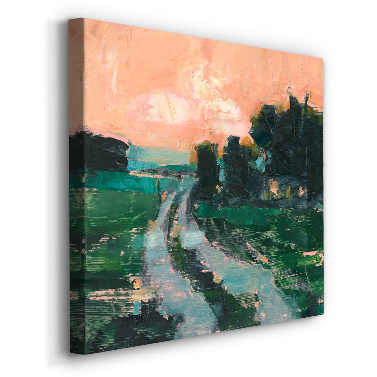 Wexford Home Coral Sunset II-Premium Gallery Wrapped Canvas, 24" x 24" - Ready to Hang