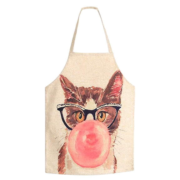 Delantal de lino sin mangas para uso diario en la cocina y el hogar