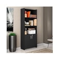 thumbnail image 4 of Librero 5 Repisas Moderno Decorativo Con Puertas Negro 56118 SKAL LIVING, 4 of 7