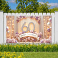 thumbnail image 5 of Decorative Design Banner Colorful Balloons Party Decoration Rose Flowers Celebration Banner for 60th Birthday Party Indoor Celebration Photo Shoot, 5 of 9