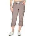 thumbnail image 5 of Clearance Hontri Womens Business Casual Pants Active Women's Relaxed Lightweight Woven Cargo Capri Pant, Khaki M, 5 of 7