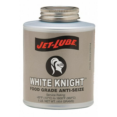 - Jet-lube Metal-Free Food Grade Anti-Seize, -65°F to 1800°F, 16 oz., White
