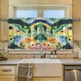 thumbnail image 2 of Yayeee Kitchen Curtains Tier Set of 2 Light Filtering 57"x36" Over Sink Window Panels, Art Field, 2 of 7