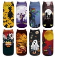 thumbnail image 1 of 8 Pairs Halloween Socks Unisex Assorted Low Cut Scoks Novelty Socks Funny Socks, 1 of 10