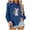 Navy, variant on Annhoo Easter Sweatshirts for Women Cute Graphic Print Crewneck Loose Pullover Long Sleeve Tops Casual Clothes