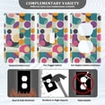 thumbnail image 3 of Yayeee Duplex Wall Plate 1-Gang 4.5"x2.7" Home Receptacle Light Switch Decorative Outlet Cover, Green Geometric, 3 of 7