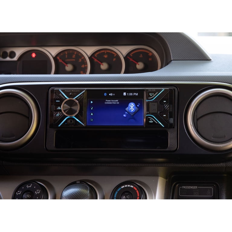 Power Acoustik Single DIN Car Stereo, Head Unit Audio Radio