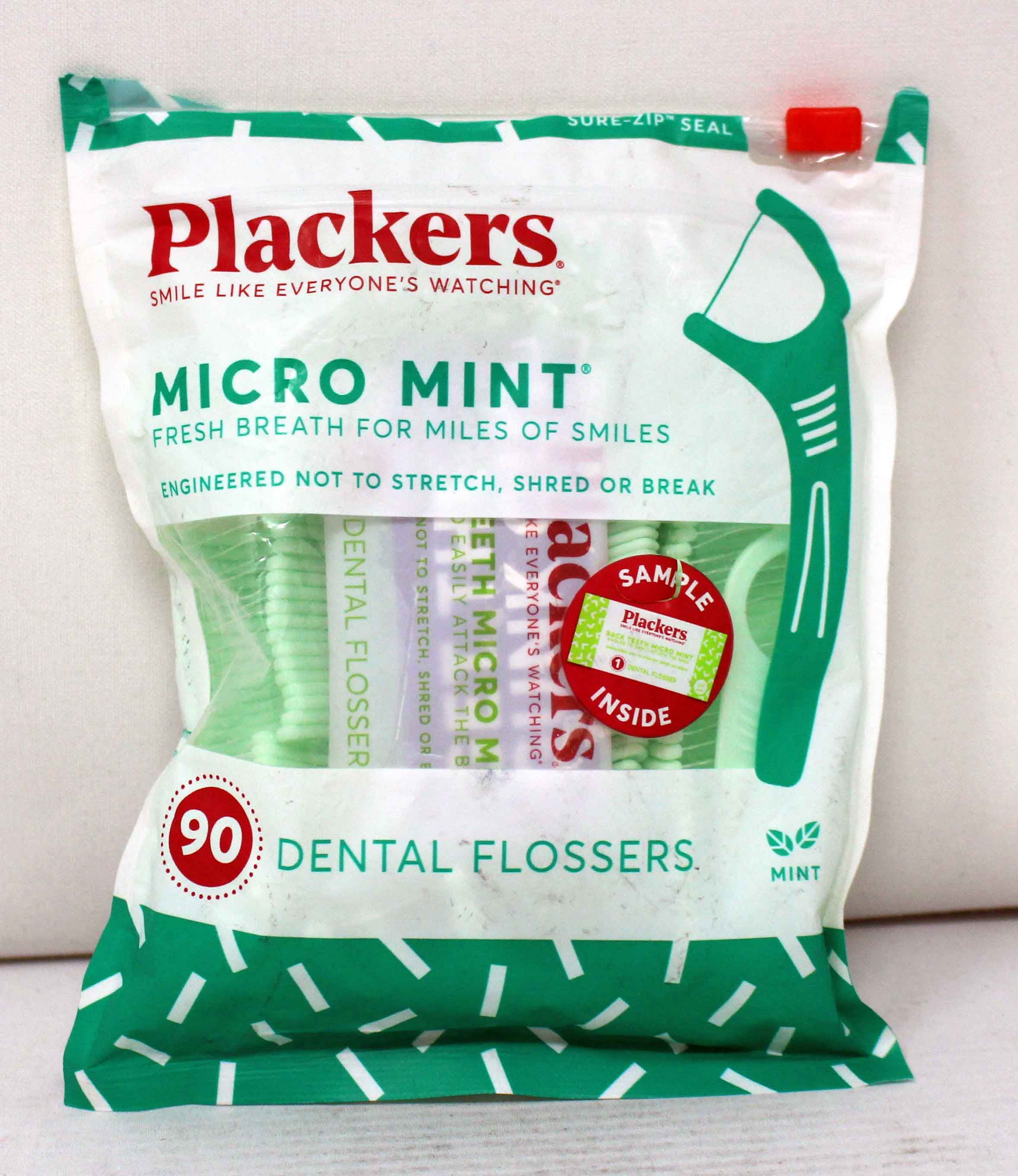 Plackers Dental Flossers Micro Mint - 90 Count