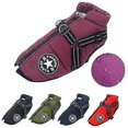 thumbnail image 1 of Large dog jacket with harness Winter warm dog clothes Waterproof Black M, 1 of 5