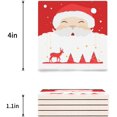 thumbnail image 3 of RYLABLUE Merry Christmas Santa Claus Set of 8 Coaster for Drinks, Absorbent Ceramic Stone Coasters Cup Mat with Cork Base for Home Kitchen Room Coffee Table Bar Decor, 3 of 4