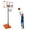 Orange, variant on Mersco Portable Basketball Hoop5.6-7FT Height Adjustable System for Kids/Adults,Portable Basketball Goal with 28in Shatterproof Backboard Stable Base and Wheels for Outdoor/Indoor Sports