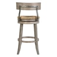 thumbnail image 4 of Farmhouse 31" Wood Bar-Height Bar Stool with Natural Seagrass Seat, Reclaimed Gray, 4 of 8