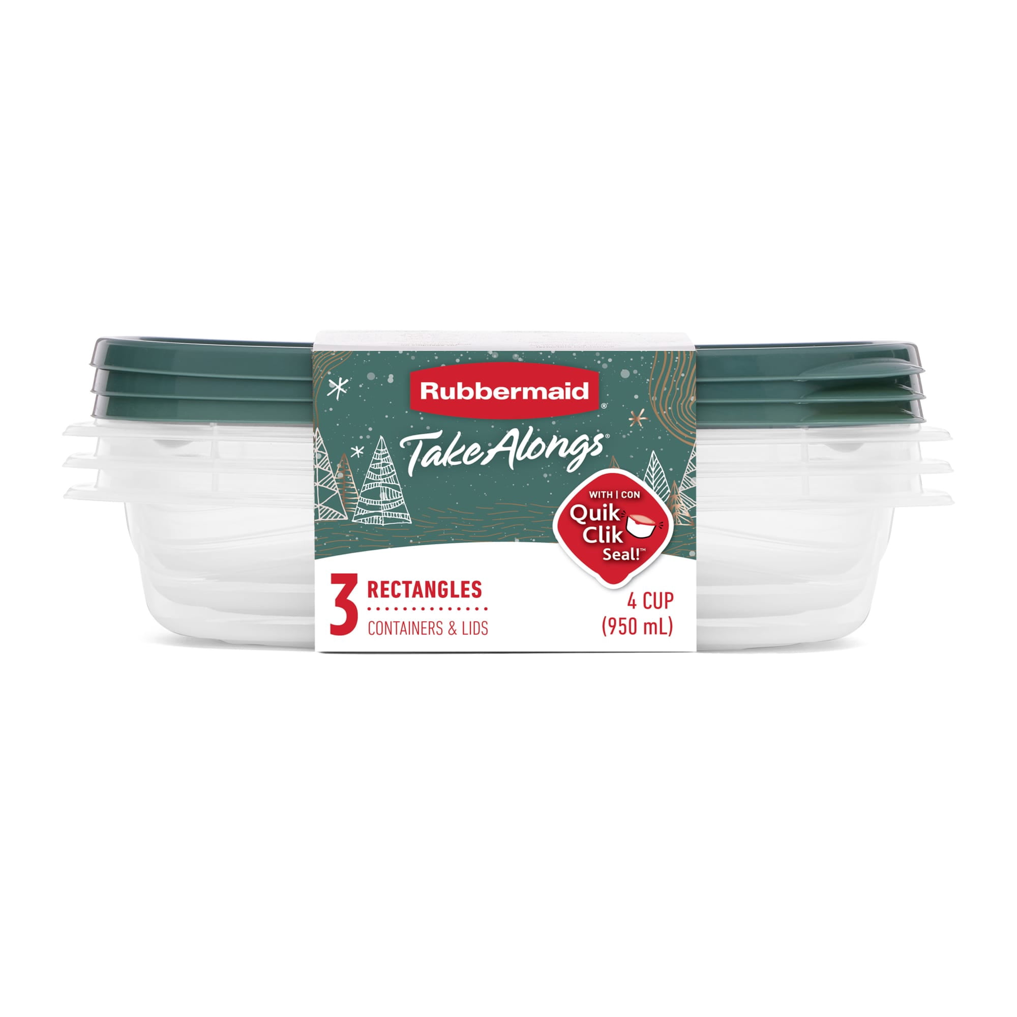 Rubbermaid, Brilliance Tritan Food Storage Set of 5, 1.3 Cup, Leak