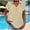Beige, variant on Vinsonshop Women's Polo Shirts Short Sleeve V Neck Summer Tops Business Casual Collared Shirts Loose Tees (S-3XL)