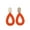 Orange, variant on Mightlink 1 Pair Hollow Braided Waterdrop Shape Dangle Earrings Handmade Stud Drop Earrings Exaggerated Summer Beach Statement Hoop Earrings