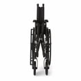 thumbnail image 5 of Silla de ruedas ultraligera Medline Premium con brazos abatibles y reposapiernas elevables para mayor comodidad, color negro, asiento de 40,6 x 40,6 cm, 5 of 5
