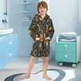 thumbnail image 5 of FORMRS Niños Bathrobe Unisex Hooded Robe Soft Plush Pajamas Sleepwear, Size 4-6T, Sun Moon and Stars Pattern, 5 of 7
