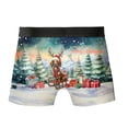 thumbnail image 2 of Merry Christmas Santa Reindeer Antlers Dachshund Sleigh Xmas Winter Holiday All Over Print Boxer Briefs Underwear for Men Dad Wiener Dog Lover Gifts Idea - 00023, 2 of 6