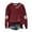 Wine Red, variant on Up To 50% Off Oversized Sweatshirt for Women Women's Happy Easter English Printed Round Neck Long Sleeve Hooded Sweatshirt