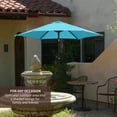 thumbnail image 2 of Ainfox 7.5ft Blue Outdoor Market Patio Umbrella with Push Button Tilt and Crank, Waterproof UV Protection, 2 of 9