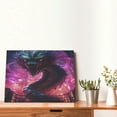 thumbnail image 4 of Gukieu Neon Futuristic Dragon Print Horizontal Canvas Decorative Painting 12x16 Inch Shrinkage Resistant Frame Hanging Home Wall Art Decor, 4 of 6