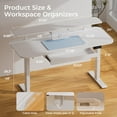thumbnail image 7 of COMHOMA 48 x 24 inch Multifunctional Height Adjustable Desk with Ergonomic Monitor Stand, Spacious Drawer, and Industrial Frame for Smooth Lifting, 7 of 7