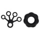 thumbnail image 1 of Kit de fortalecimiento de agarre de mano, entrenador de agarre de mano de silicona para aliviar el estrés, ejercitador de dedos para fitness diario, escalada en roca, color negro, 1 of 14