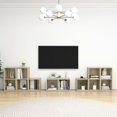 thumbnail image 2 of vidaXL TV Cabinet Set 8 Piece TV HiFi Unit Stereo Stand Chipboard Multi Colors, 2 of 27