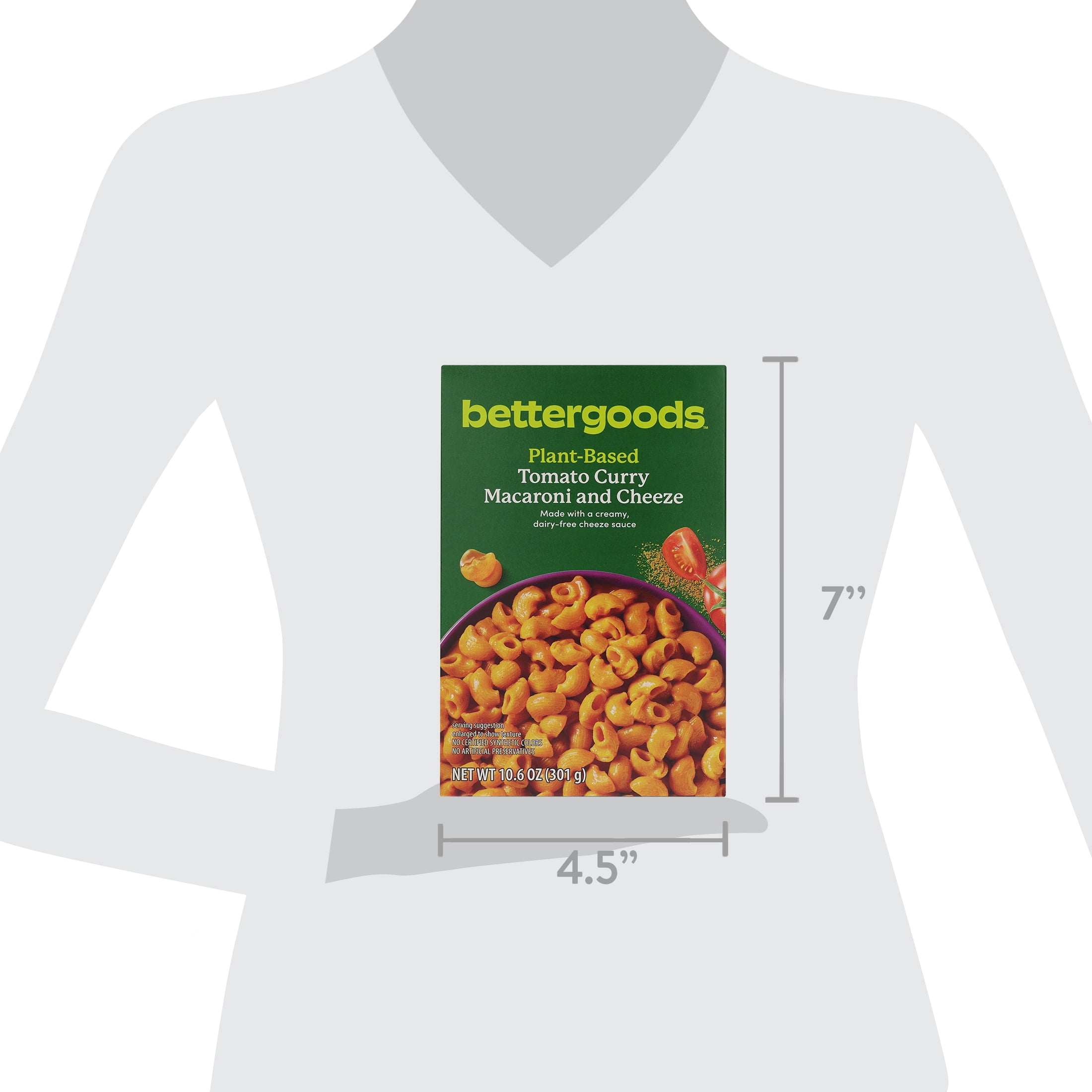 bettergoods Plant-Based Tomato Curry Macaroni and Cheeze, 10.6 oz Box