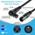 thumbnail image 3 of Cable de micrófono XLR ANGGREK 2 Piezas Hembra a Macho 90 Grados, 3 of 7