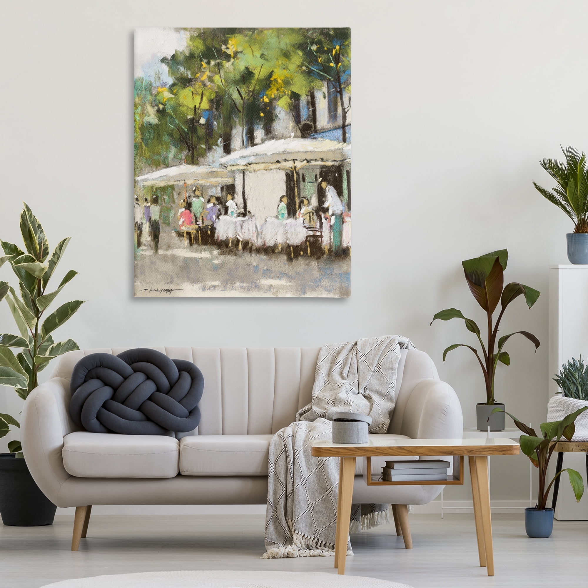 Stupell Industries Sunny Street Cafe Dining Canvas Wall Art, design by Anthony Orme