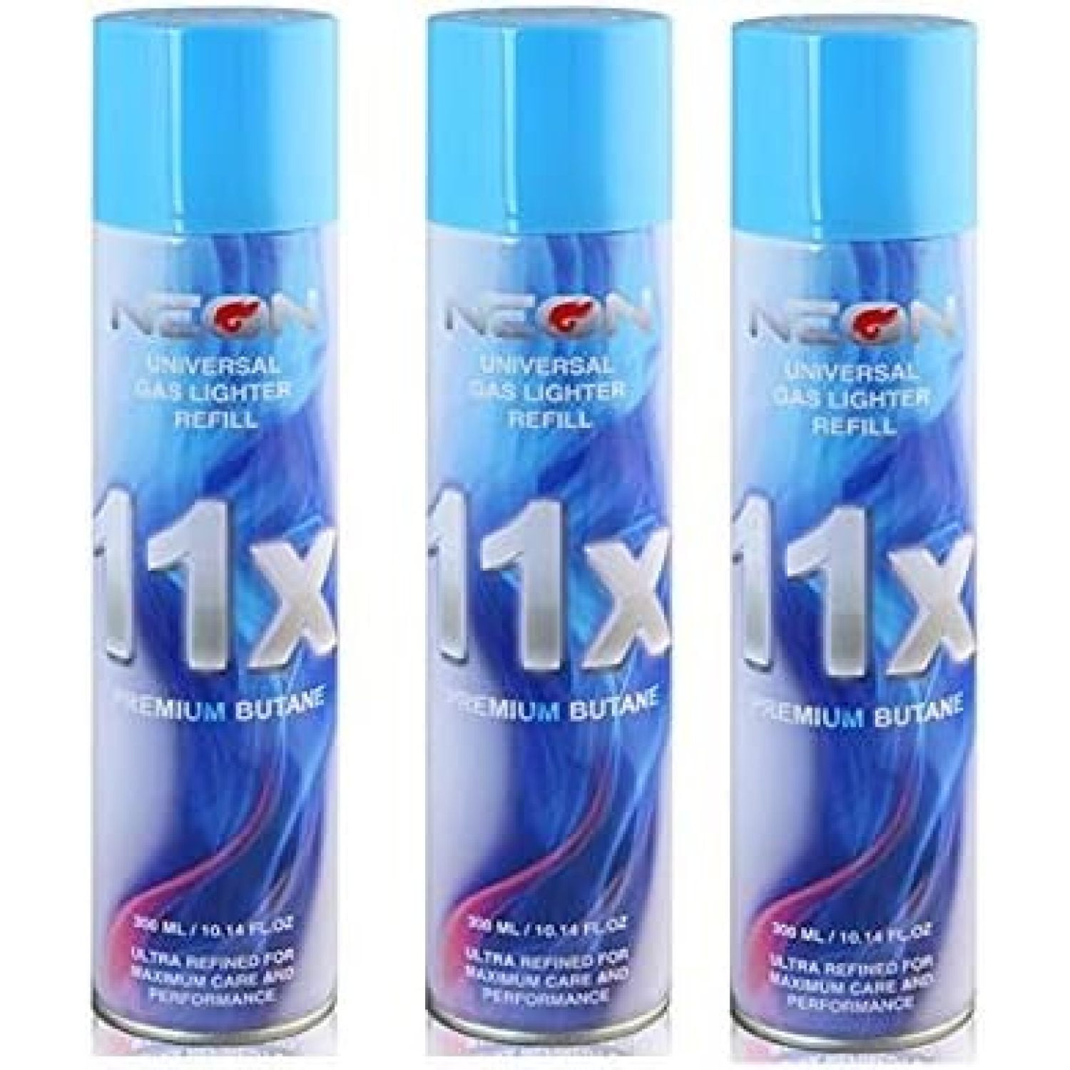 3 Cans HetayC 11X Butane Refill Fuel Fluid Lighter Ultra Refined 11