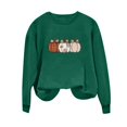 thumbnail image 6 of VKOYWKM Women's Halloween Graphic Sweatshirt Spooky Season Print Pullover Top Cute Crewneck Sweatshirt Oversized Long Sleeve Fall Sweatshirts, 6 of 7