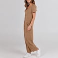 thumbnail image 5 of Women's Jumpsuit Soft Fabric Casual Loose Short Sleeve Spring Summer Autumn Daily Wear, 5 of 7