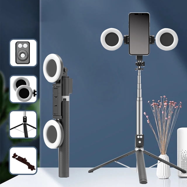 Klonfd 6 In 1 Wireless Technology Selfie Stick 6 In 1 Wireless Technology Selfie Stick Tripod With Detachable Wireless RemoteSelfie Stick Tripod With Remote &Light