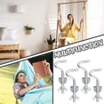 thumbnail image 6 of 4.72 Inch Hammock Hooks 4 Pcs,Iron Replacement Hammock Accessories,Multi-Function Heavy Duty Hooks,Solid and Reliable Hammock Hooks,Hammock Hooks for Home Patio Umbrella Base Garden (Silver), 6 of 6