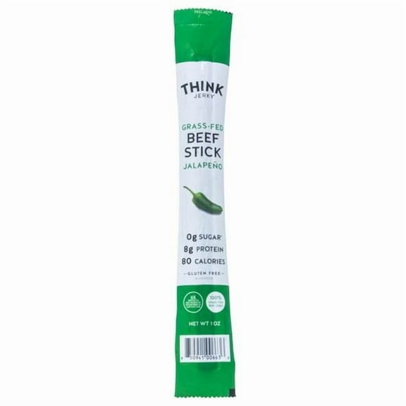 Think Jerky Beef Stick, Jalapeno, Grass-Fed - 1 oz