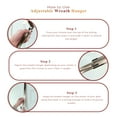 thumbnail image 2 of Haute Decor Adjustable Length Wreath Hanger, Antique Brass 2-PACK, 10 Pound Capacity, 2 of 7
