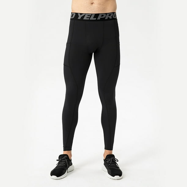 Pantalones de fitness para hombre con bolsillos para correr, entrenar, pantalones ajustados deportivos elásticos que absorben la humedad y de secado rápido