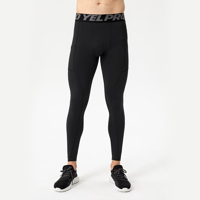 Pantalones de fitness para hombre con bolsillos para correr, entrenar, pantalones ajustados deportivos elásticos que absorben la humedad y de secado rápido