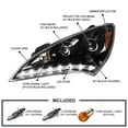 thumbnail image 4 of Spec-D Tuning Jet Black LED Projector Headlights Compatible with 2010-2012 Hyundai Genesis 2Door Coupe, Left + Right Pair Headlamps Assembly, 4 of 6