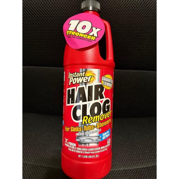 Instant Power Hair Clog Remover For Sinks Tubs Showers 1 Liter 33.8 FL OZ