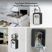 Velorien Key Lock Box Waterproof, Portable 4-Digit Combination Safe Lockbox with Removable Shackle, 5 Key Capacity Security Key Storage for Home Outdoor