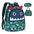 thumbnail image 1 of Mochila Niños 3piezas Con Lonchera Y Lapicera estampado Belug,  Verde Azul, 1 of 5